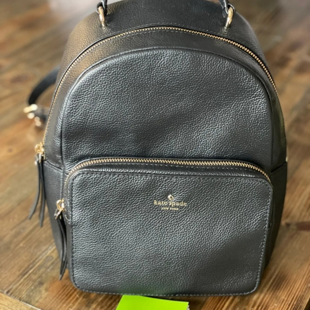 Kate Spade mini nicole black leather backpack